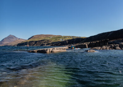 Leaving Elgol Harbour on the way to Suidhe Biorach